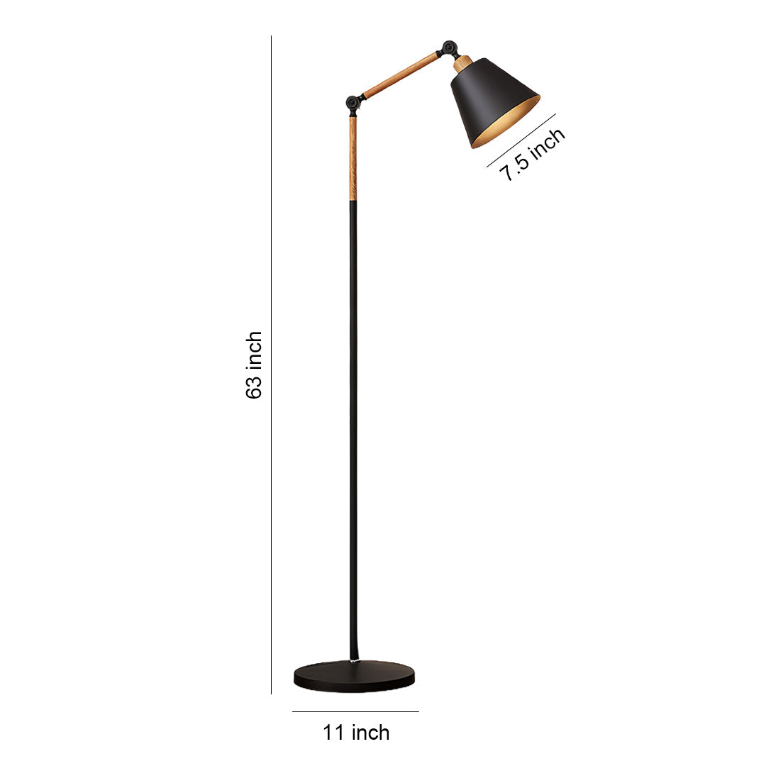 Contemporary Adjustable Metallic Floor Lamp for Living Room Bedroom