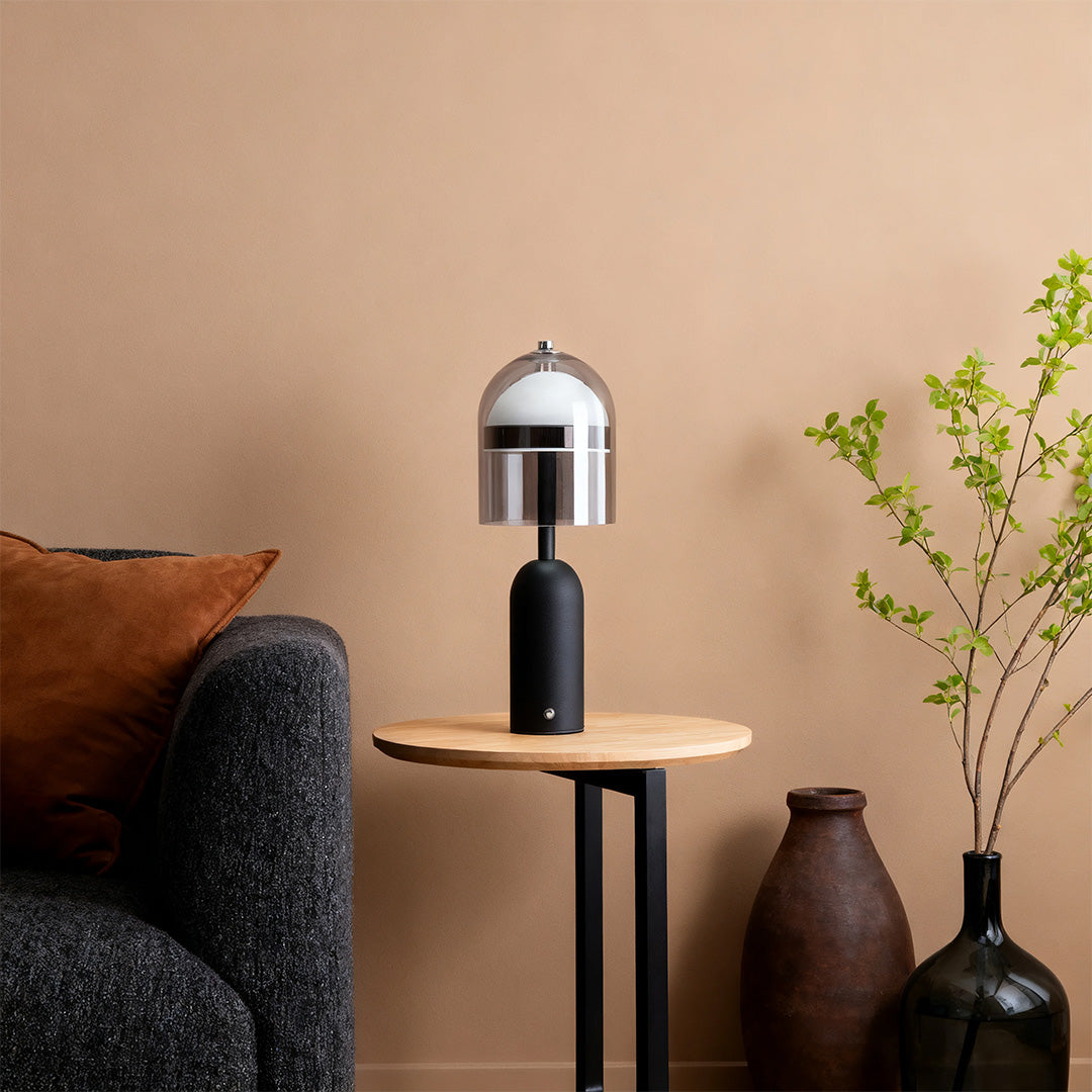 Italian Minimalist Clear Glass Table Lamp for Elegant Living Room Decor