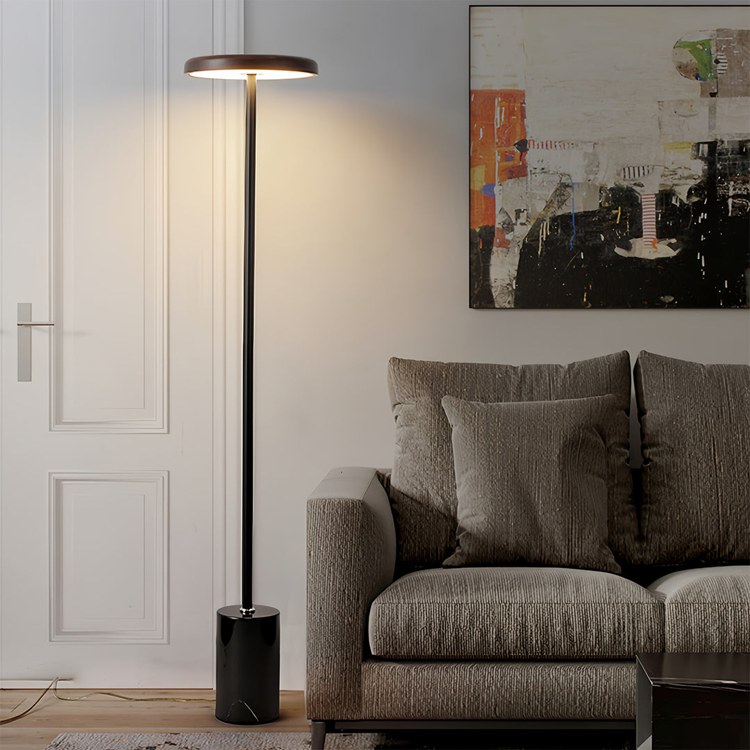 Sleek White Minimalist LED Dimmable Floor Lamp for Living Room Decor