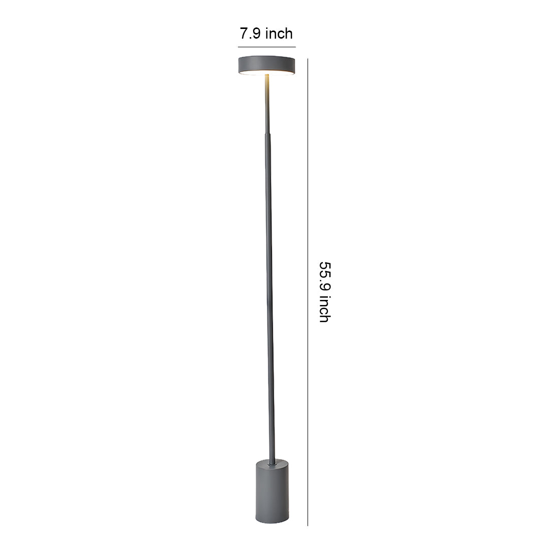 Chic Dimmable Petite Modern Floor Lamp in Black for Living Room Reading