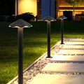 Industrial Black Metal Umbrella Pathway Lights for Outdoor Garden Walkways