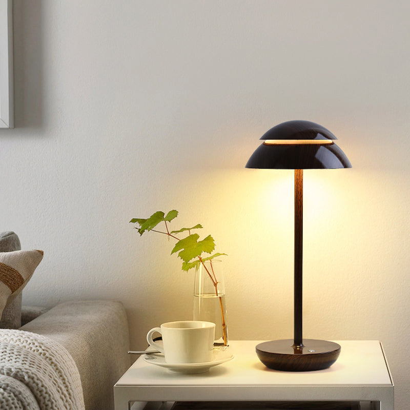 Contemporary White Mushroom LED Table Lamp for Bedroom & Living Room