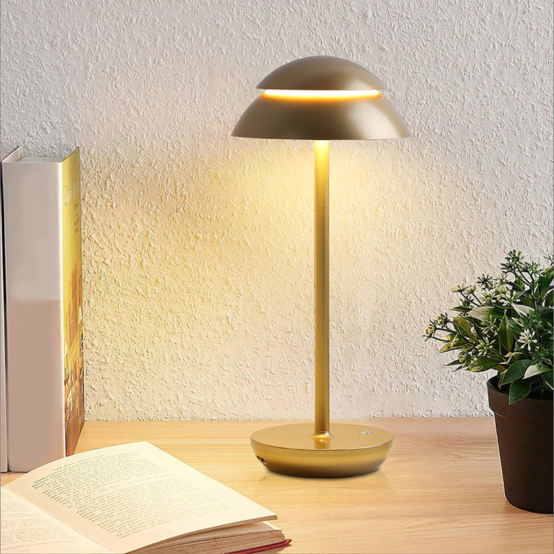 Contemporary White Mushroom LED Table Lamp for Bedroom & Living Room