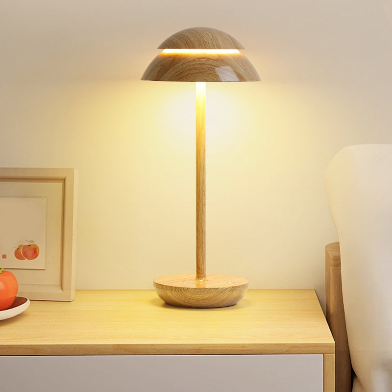 Contemporary White Mushroom LED Table Lamp for Bedroom & Living Room