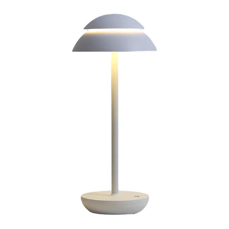 Contemporary White Mushroom LED Table Lamp for Bedroom & Living Room