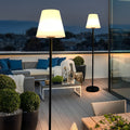 Sleek Black Metal LED Outdoor Floor Lamps for Patio Garden Lighting