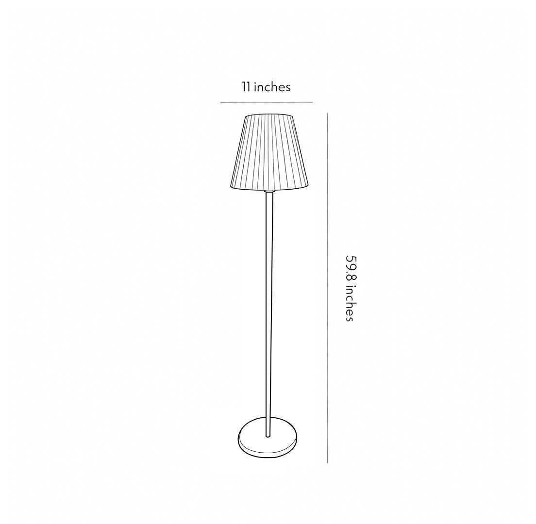 Sleek Black Metal LED Outdoor Floor Lamps for Patio Garden Lighting