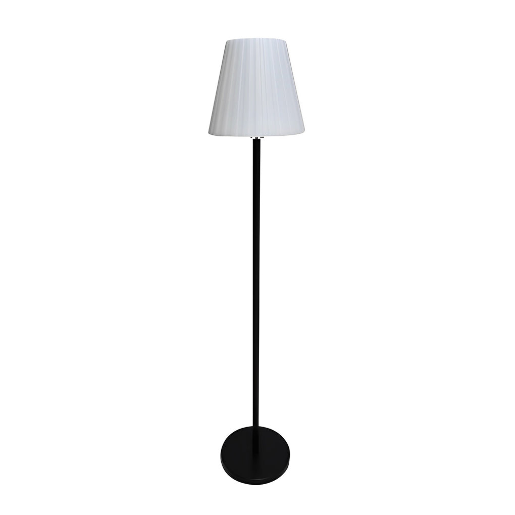 Sleek Black Metal LED Outdoor Floor Lamps for Patio Garden Lighting