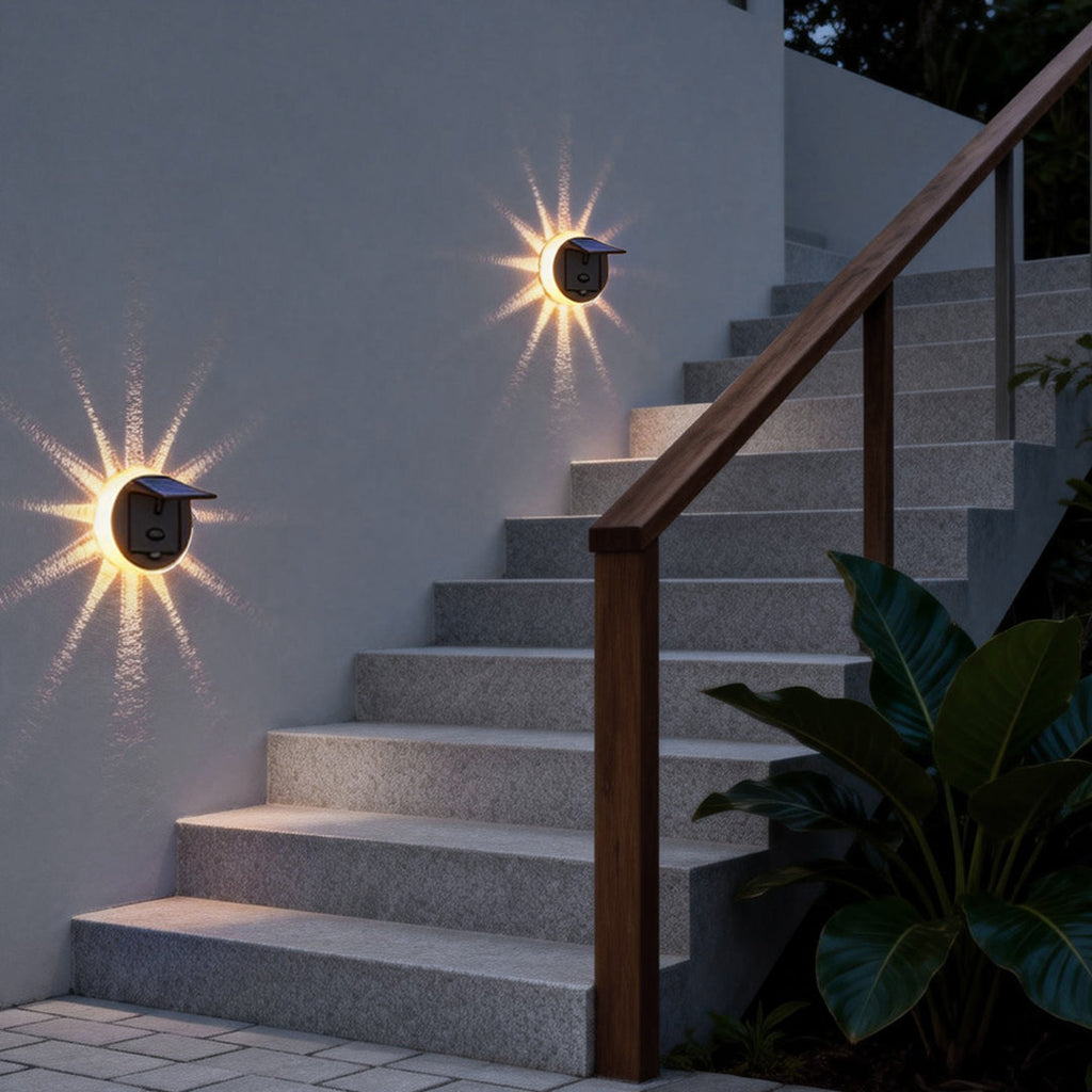 Elegant Solar-Powered Outdoor Patio Wall Lamp in Petal Design for Gardens