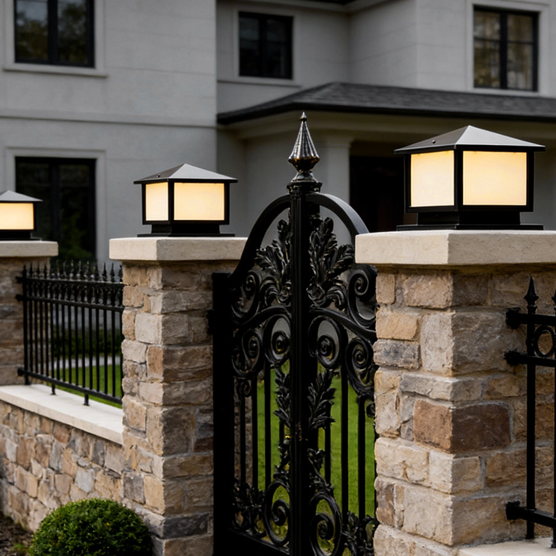 Sleek Waterproof LED Outdoor Pillar Lights for Garden and Fence Areas