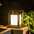 Black Waterproof LED Outdoor Wall Pillar Light for Modern Patios