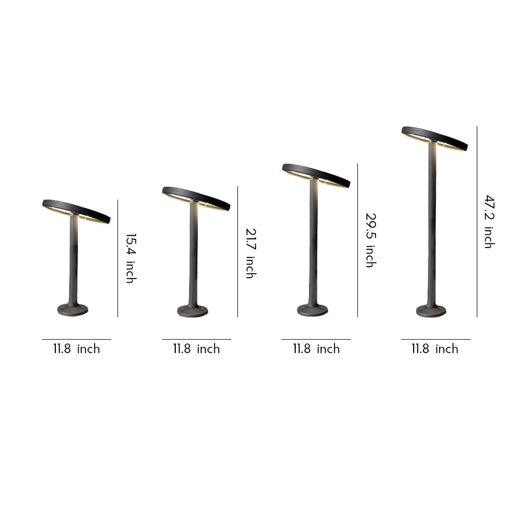 Modern Waterproof LED Path Lights in Black for Outdoor Landscape Design