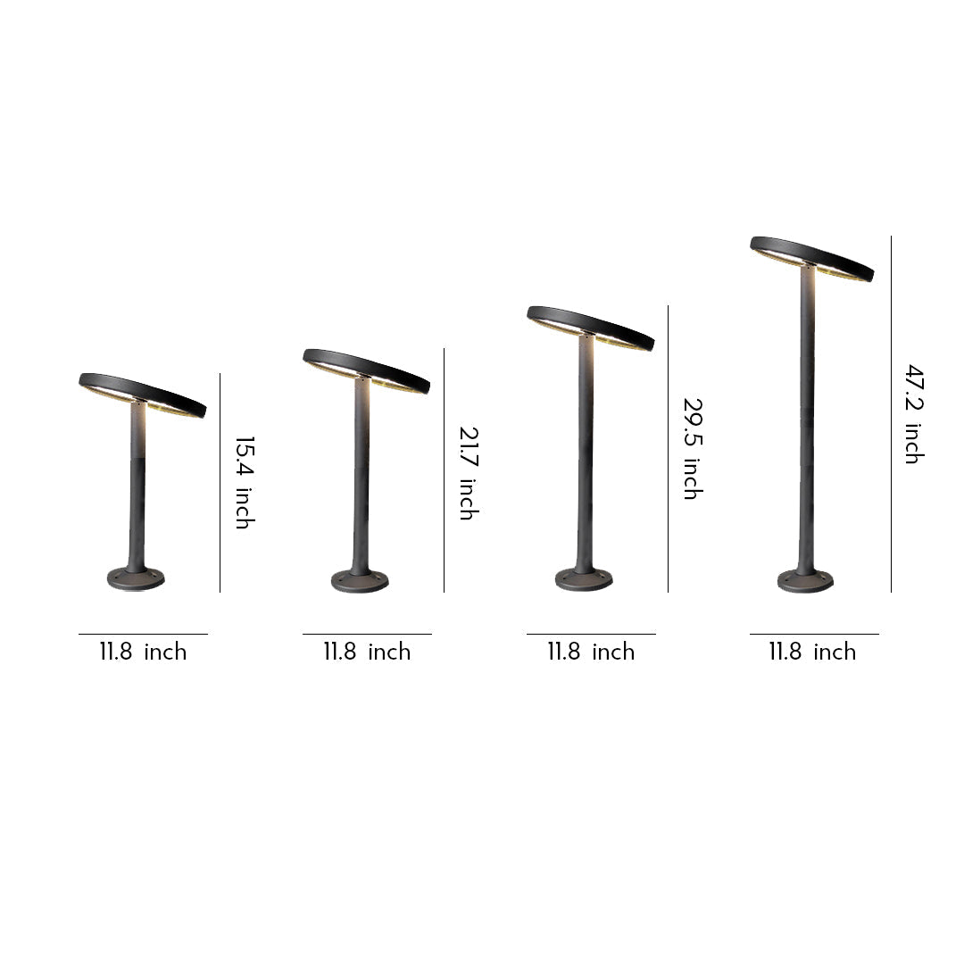 Modern Waterproof LED Path Lights in Black for Outdoor Landscape Design