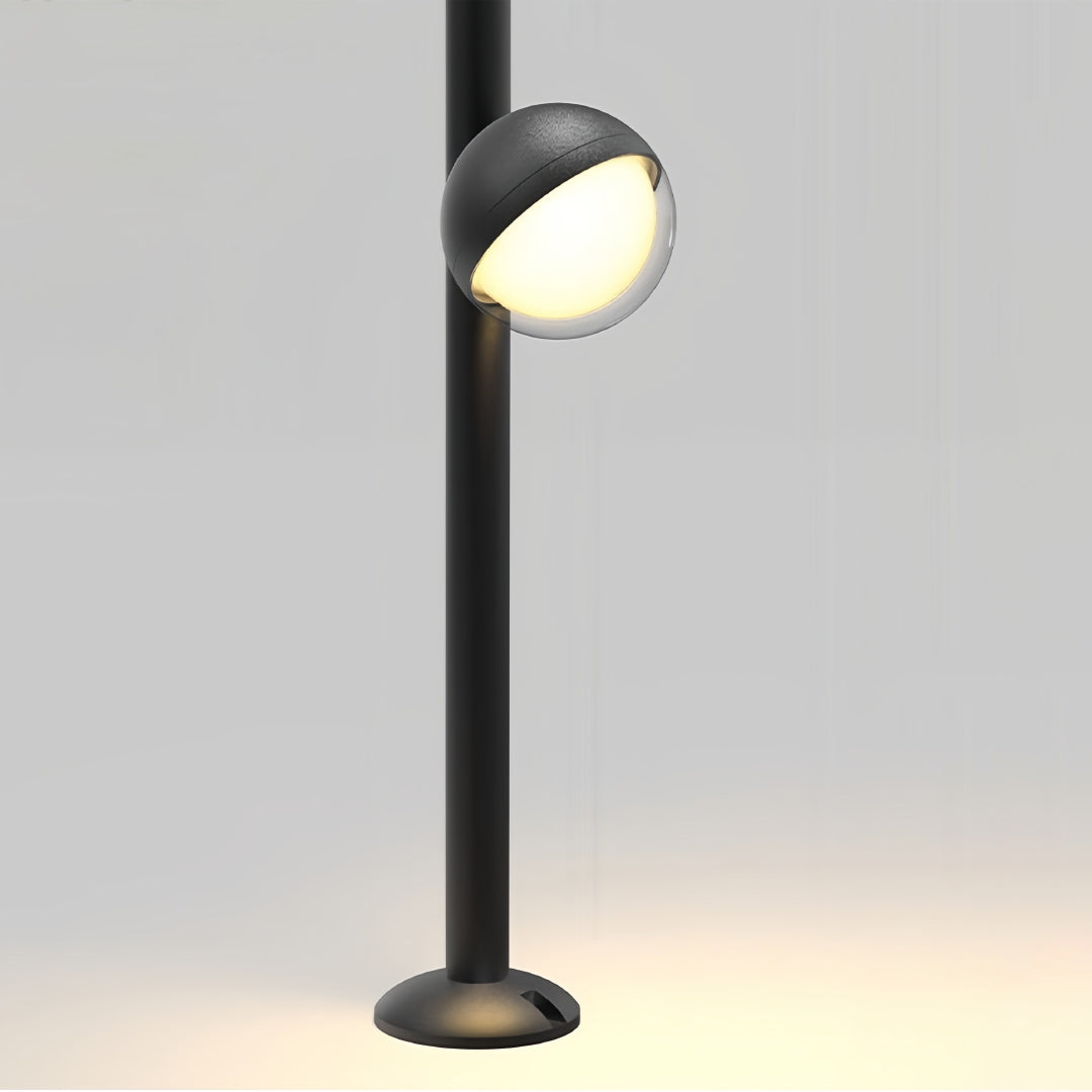 Modern Black Minimalist LED Pathway Landscape Lighting Fixture for Outdoors