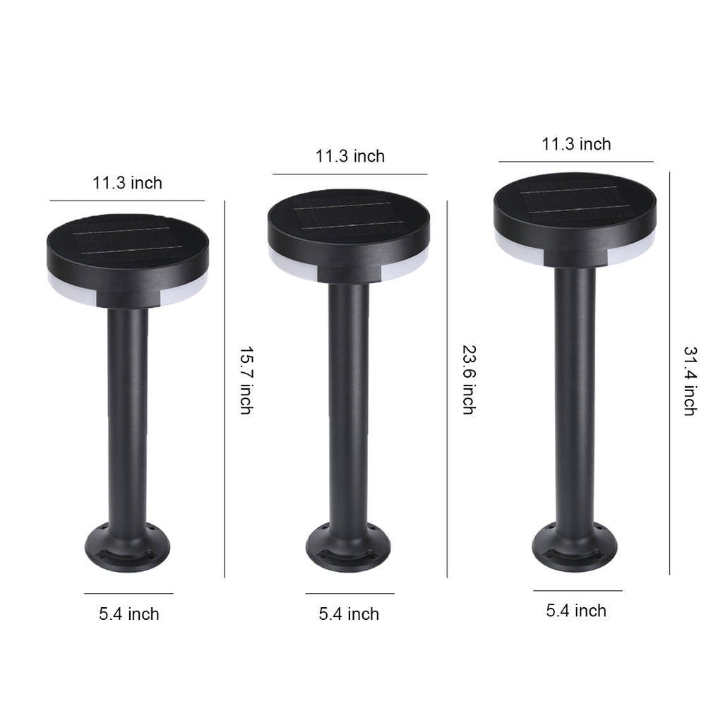 Contemporary Black Waterproof Metal Pathway Lights for Outdoor Gardens