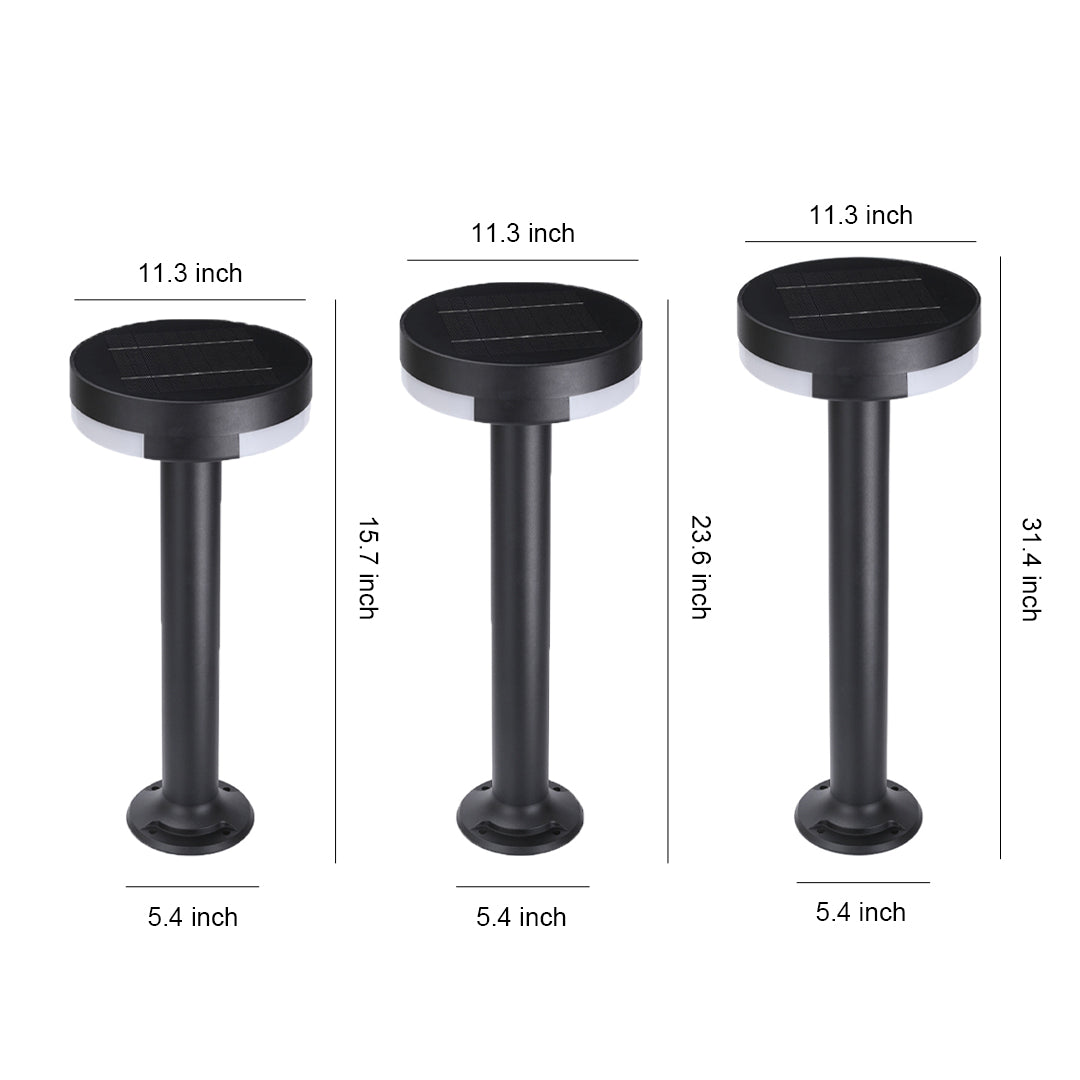 Contemporary Black Waterproof Metal Pathway Lights for Outdoor Gardens