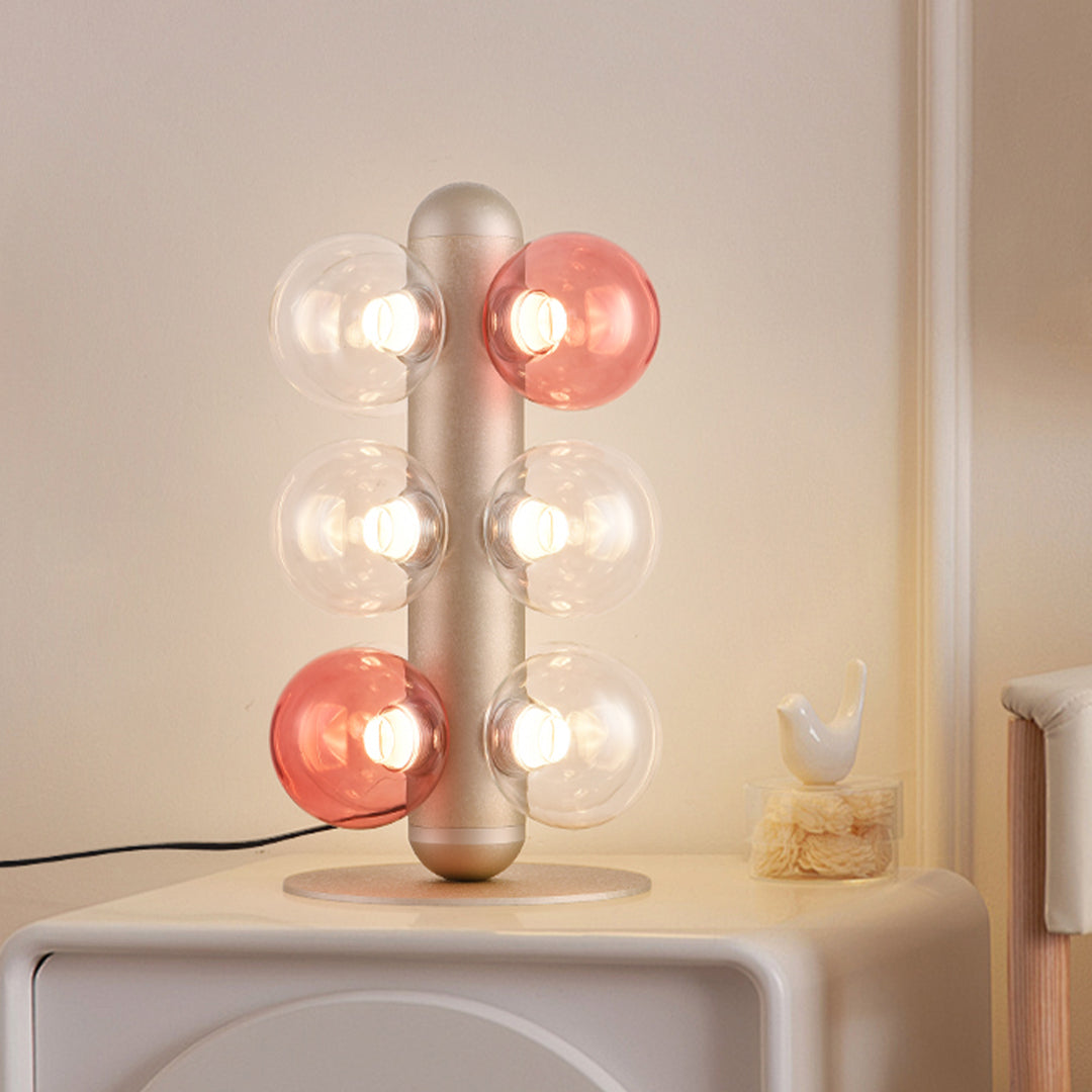 Modern Clear Glass Bubble LED Table Lamp for Minimalist Home Decor