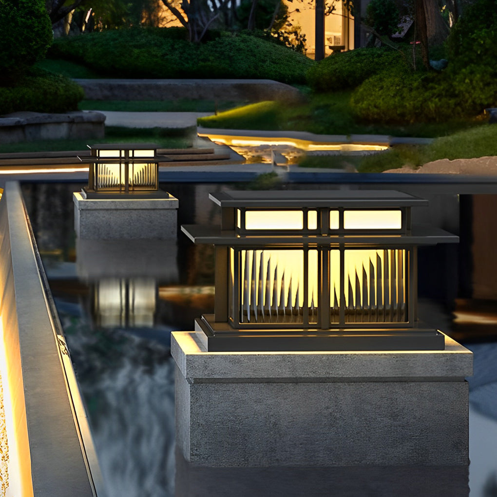 Waterproof Modern LED Porch Pillar Lights - Outdoor Decorative Fixtures