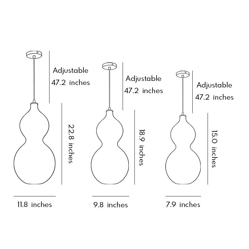 Bohemian Natural Rattan Gourd Pendant Light for Living Room Decor