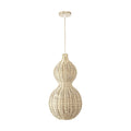 Bohemian Natural Rattan Gourd Pendant Light for Living Room Decor