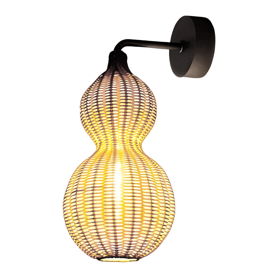 Bohemian Natural Rattan Gourd Pendant Light for Living Room Decor