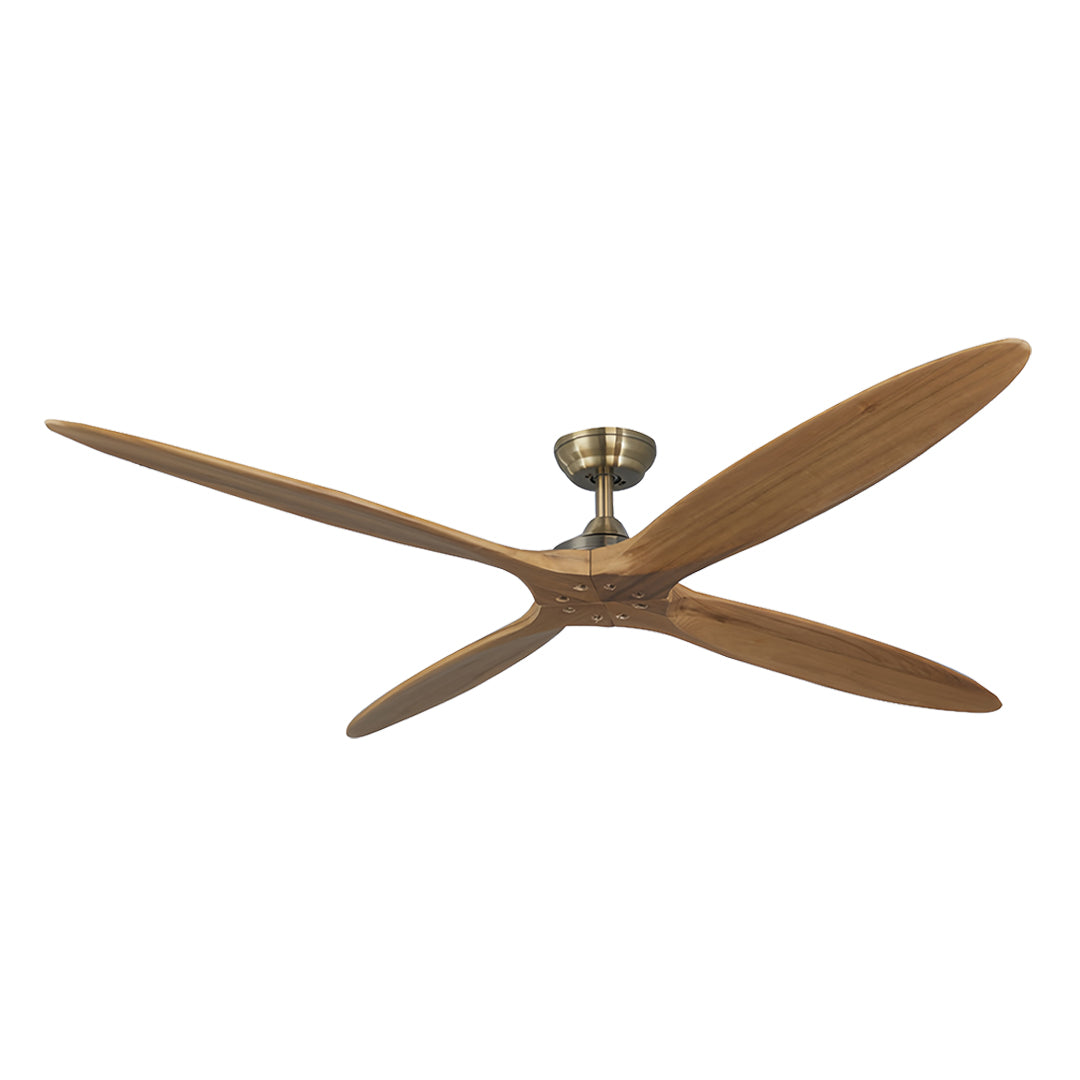Large Modern Wood Propeller Ceiling Fan with Remote for Living Room
