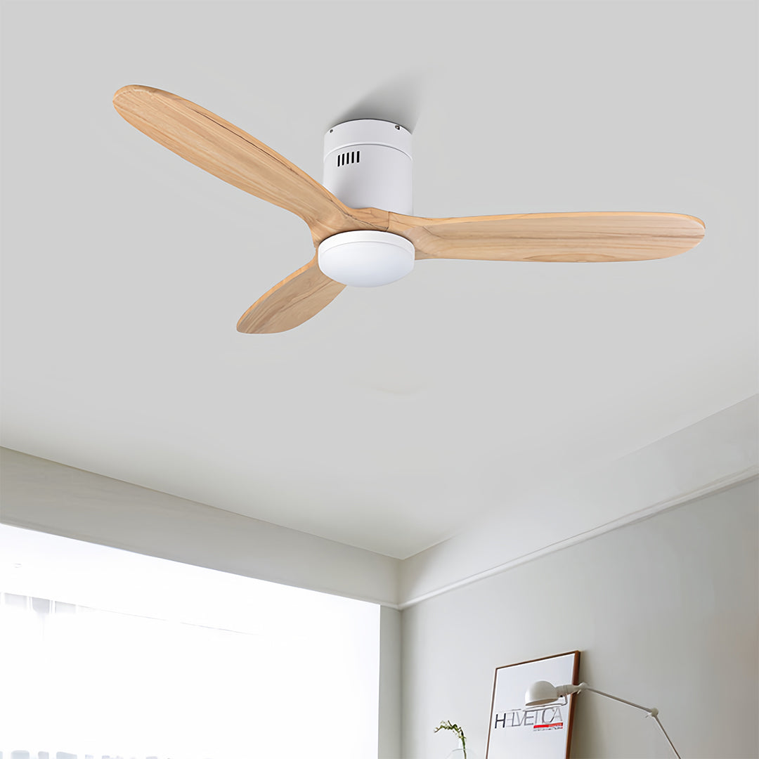 Modern 3-Blade LED Ceiling Fan with Quiet DC Motor & Remote Control