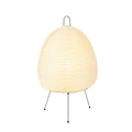 Minimalist White Rice Paper Table Lamp in Wabi-Sabi Style for Living Room