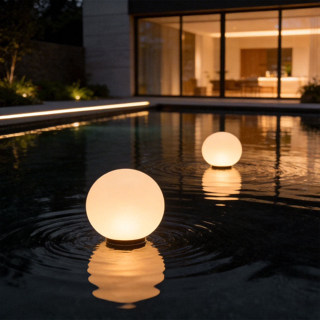 Waterproof Modern Acrylic Moon-Shaped Round Landscape Light Fixture
