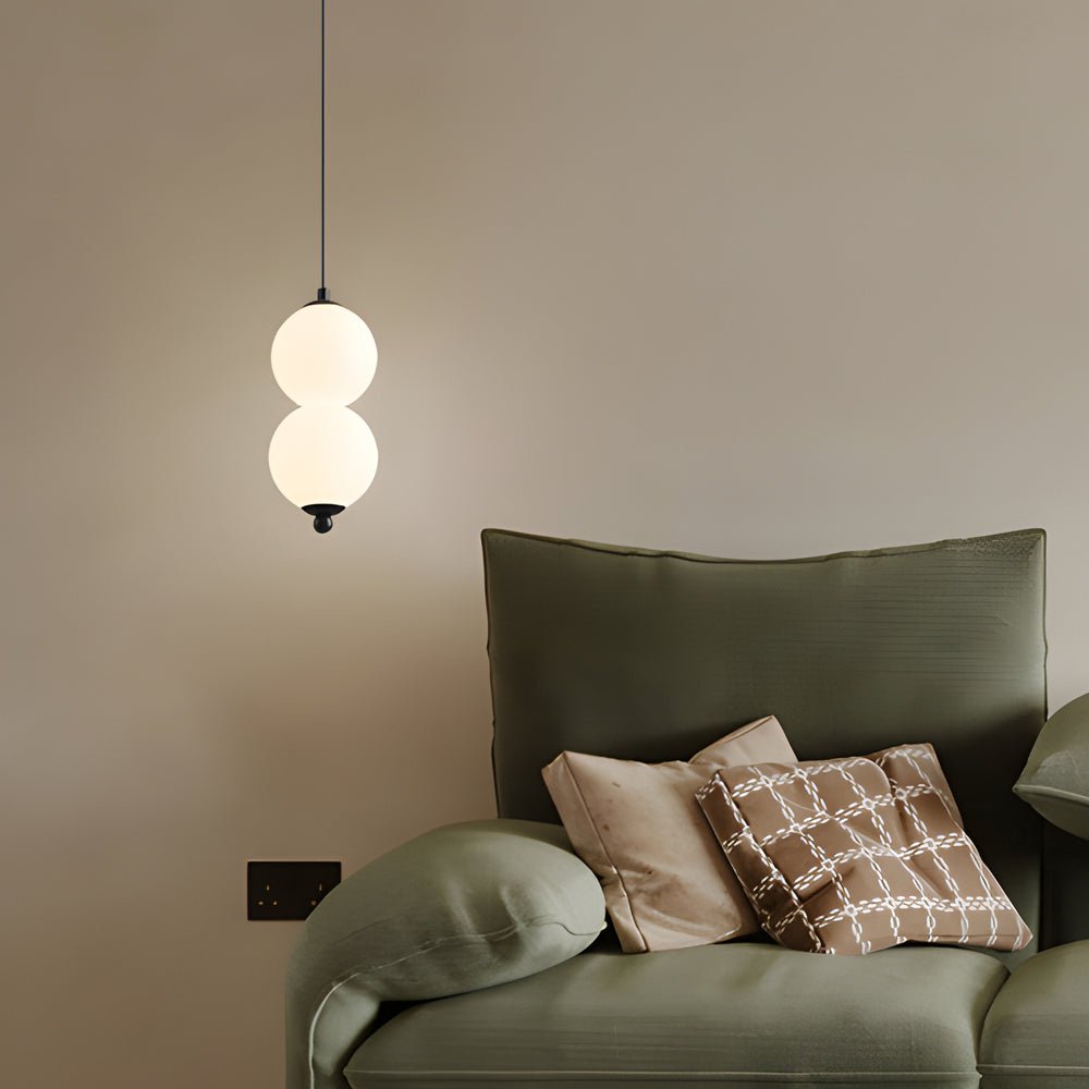 Contemporary Dimmable LED Pendant Light with Round Balls for Living Room