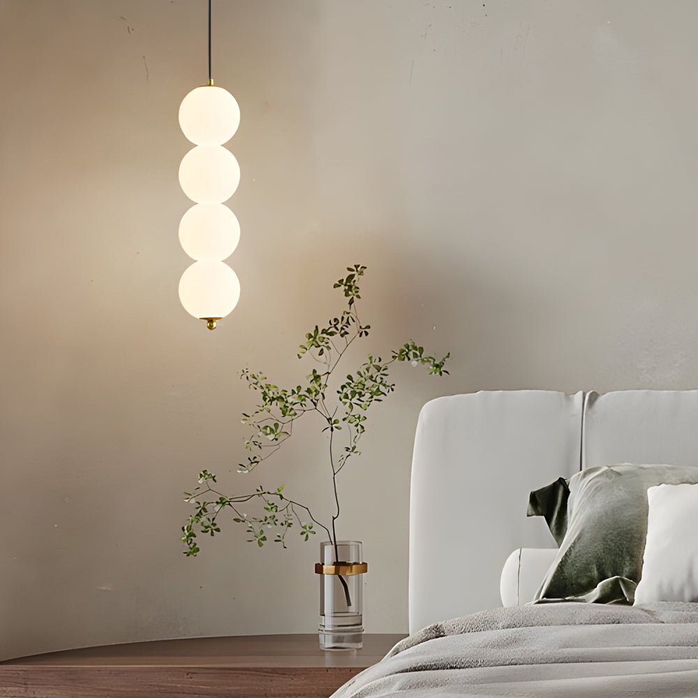 Contemporary Dimmable LED Pendant Light with Round Balls for Living Room