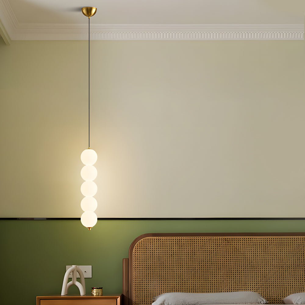 Contemporary Dimmable LED Pendant Light with Round Balls for Living Room