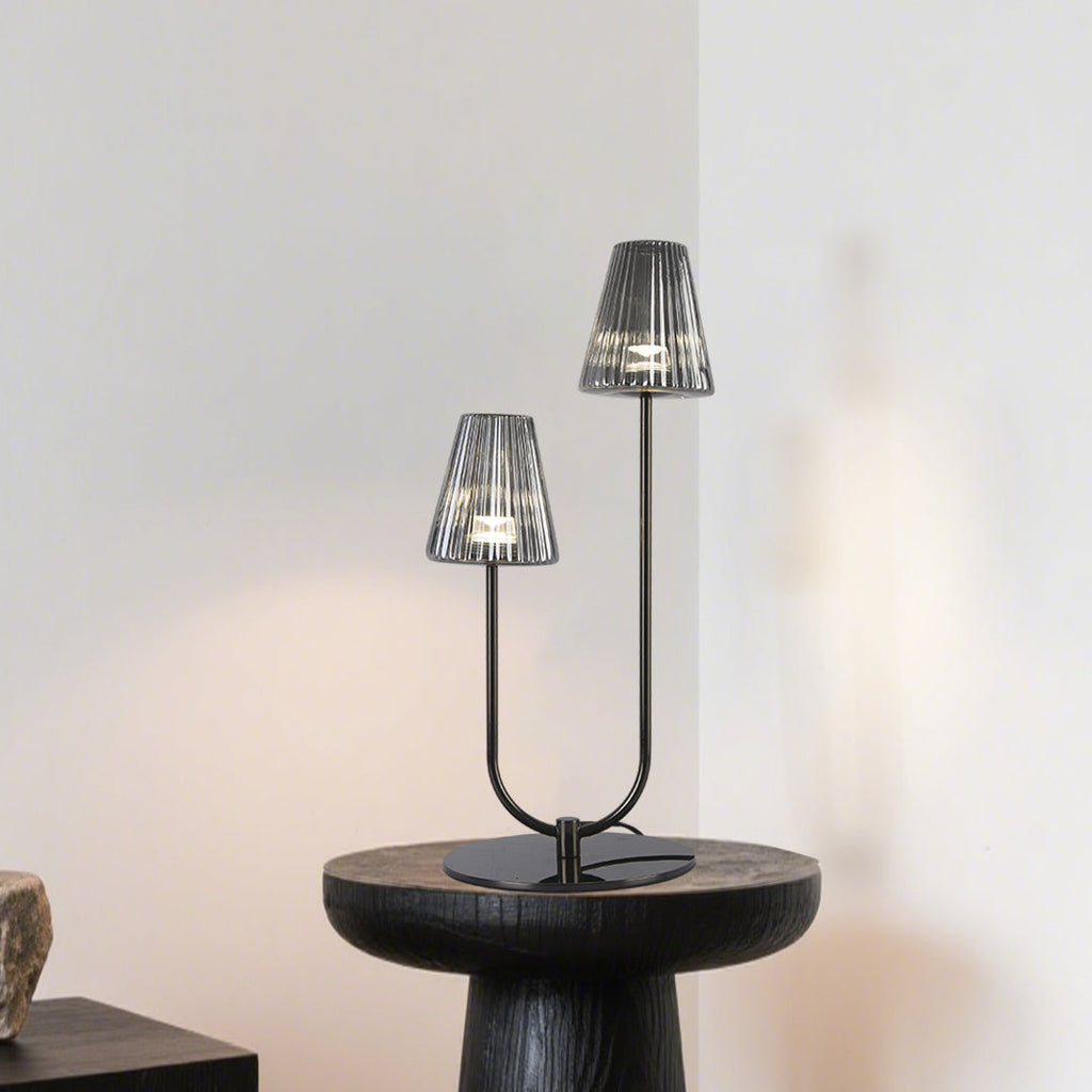 Elegant Minimalist Black LED Table Lamps for Modern Living Room Decor