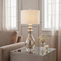 Sleek Polished Silver Table Lamp for Contemporary Home Office Decor