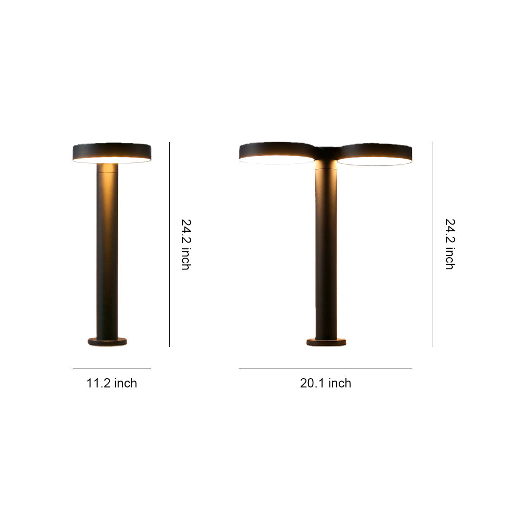 Sleek Black Waterproof Solar Path Lights for Outdoor Landscape Decor