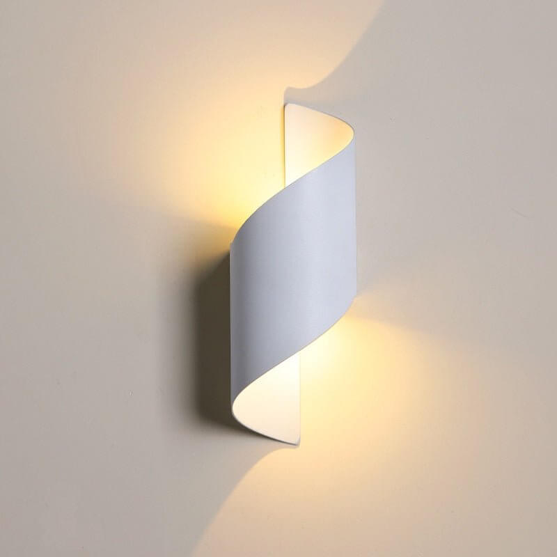 Contemporary Dual-Sided LED Spiral Wall Light, Waterproof for Bathroom