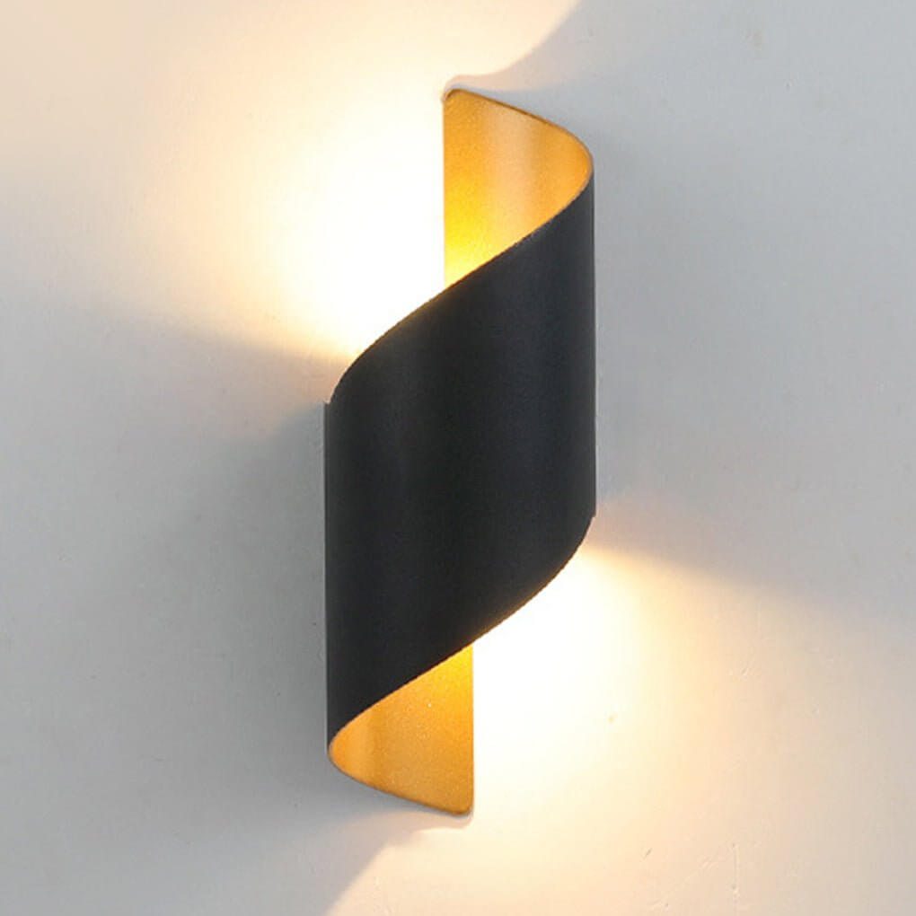Contemporary Dual-Sided LED Spiral Wall Light, Waterproof for Bathroom