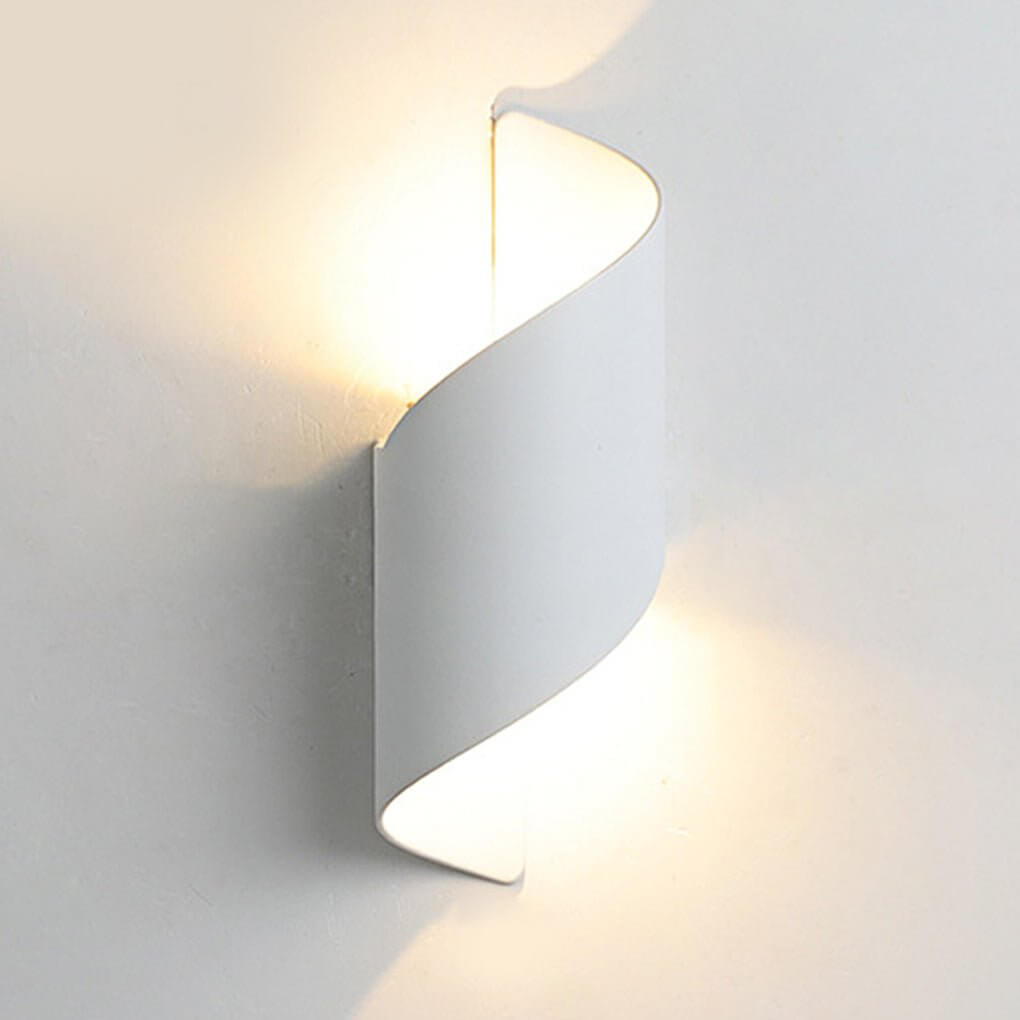 Contemporary Dual-Sided LED Spiral Wall Light, Waterproof for Bathroom