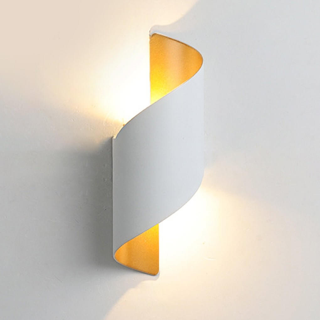 Contemporary Dual-Sided LED Spiral Wall Light, Waterproof for Bathroom