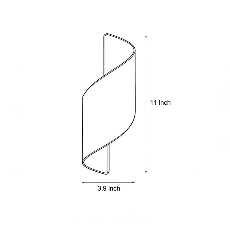 Contemporary Dual-Sided LED Spiral Wall Light, Waterproof for Bathroom