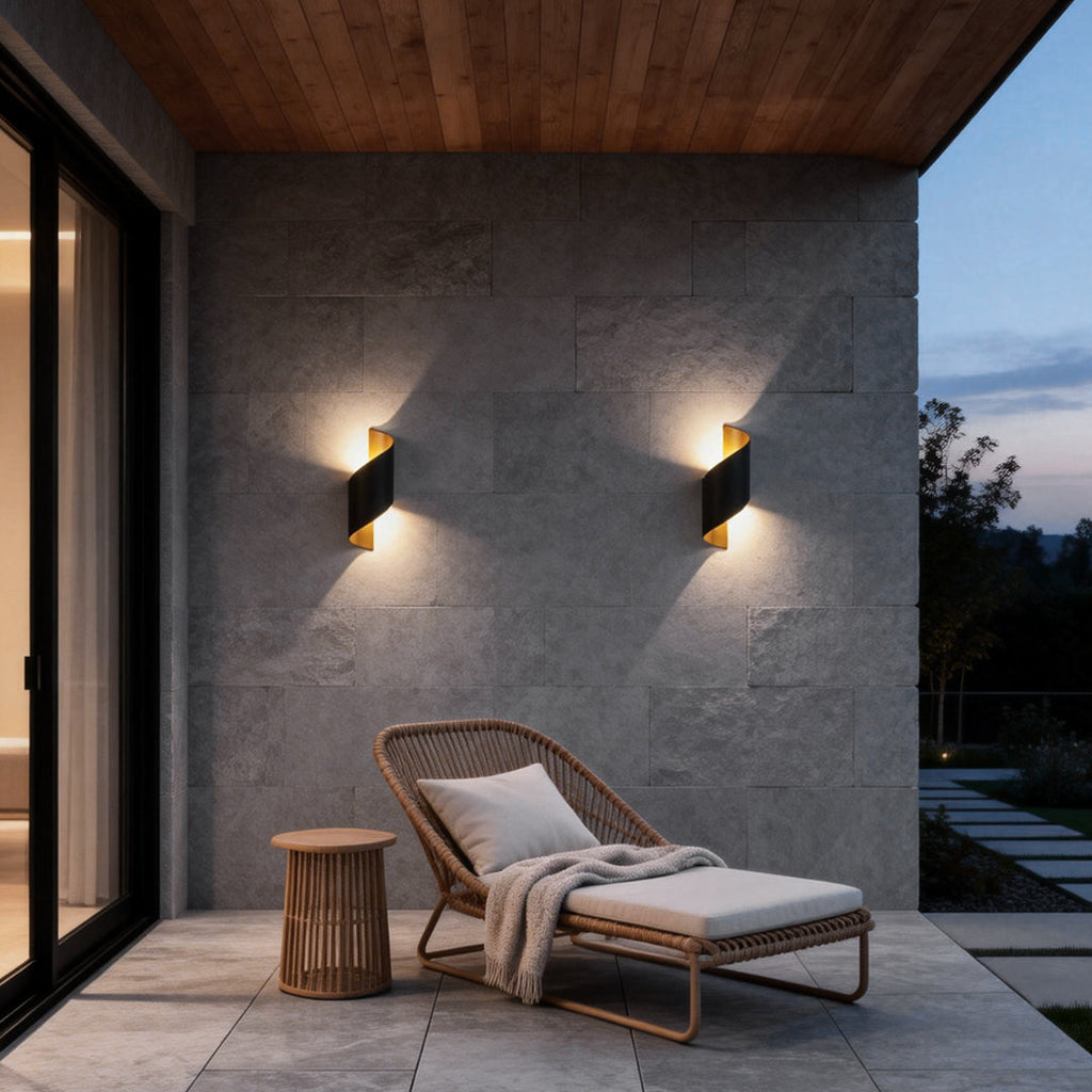 Contemporary Dual-Sided LED Spiral Wall Light, Waterproof for Bathroom
