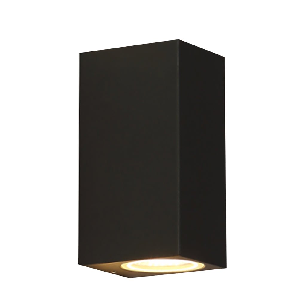 Rectangular Outdoor Waterproof Wall Lights - Modern Black Fixture for Patios