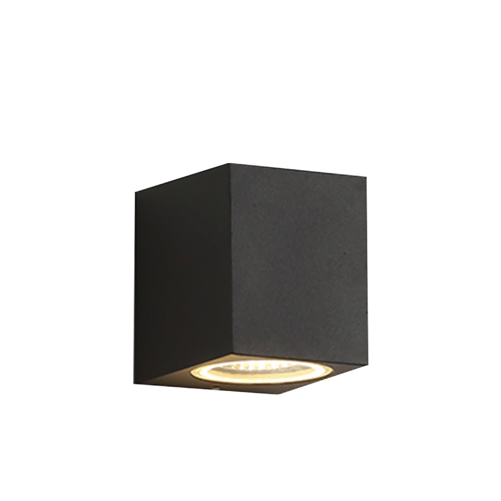 Rectangular Outdoor Waterproof Wall Lights - Modern Black Fixture for Patios