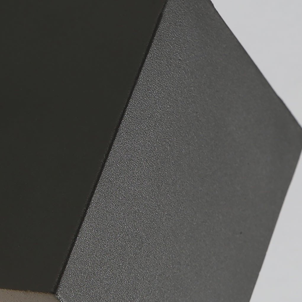 Rectangular Outdoor Waterproof Wall Lights - Modern Black Fixture for Patios