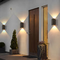 Modern Aluminum Wave-Shaped LED Outdoor Wall Light for Patio & Garden