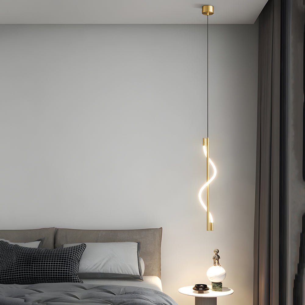 Modern Dimmable White LED Spiral Rope Pendant Light for Home Decor