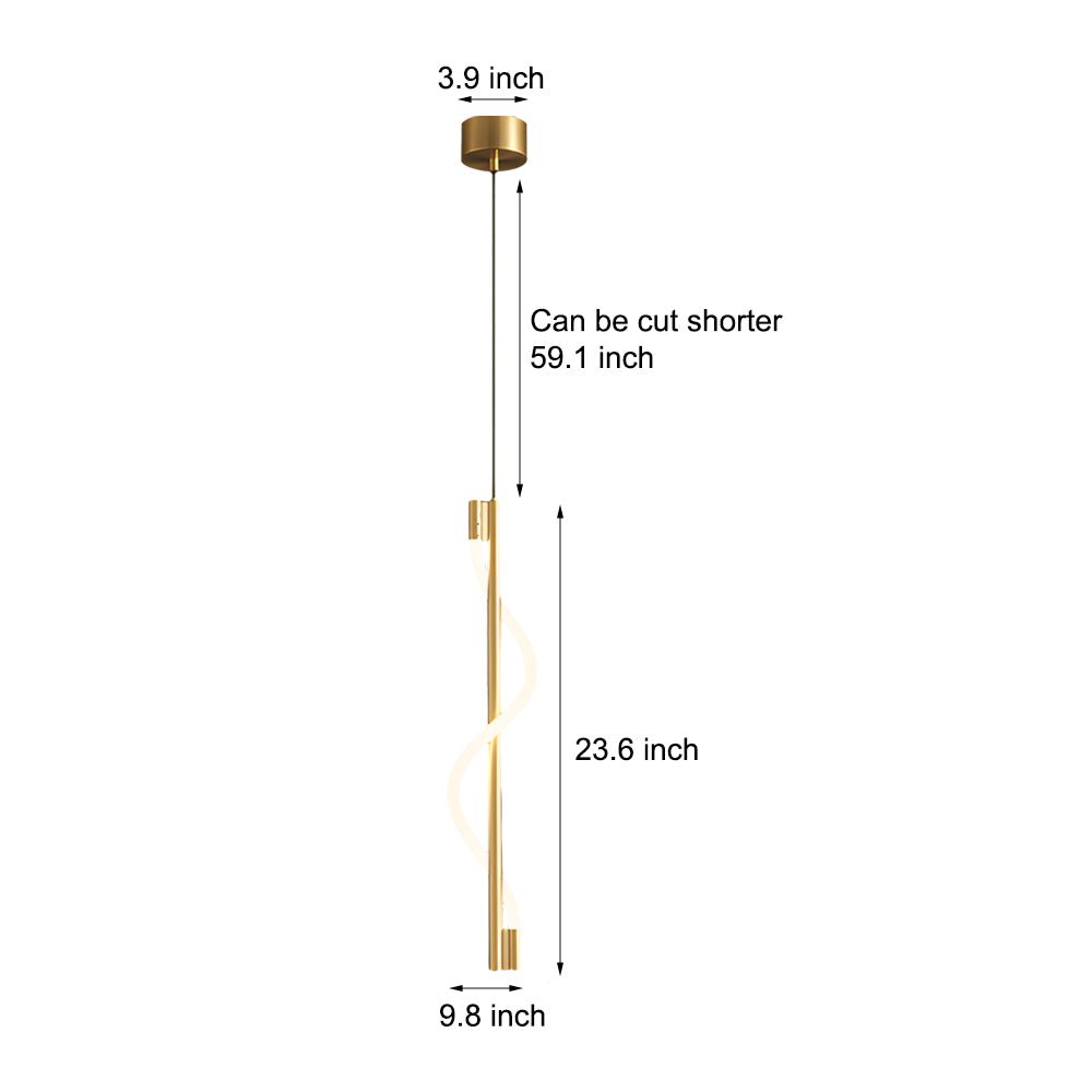 Modern Dimmable White LED Spiral Rope Pendant Light for Home Decor