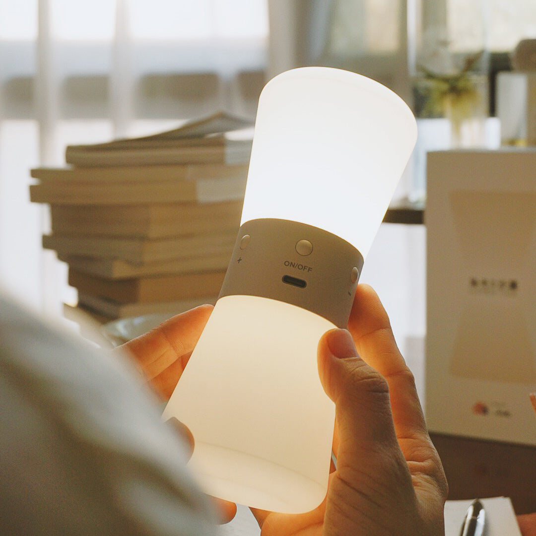 Modern White Hourglass Table Lamp with Gravity Sensor for Home Decor