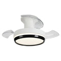 Modern Minimalist White LED Ceiling Fan Light with Remote for Home