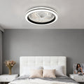 Stylish White Plastic Flush Mount Ceiling Fan Light for Home Décor